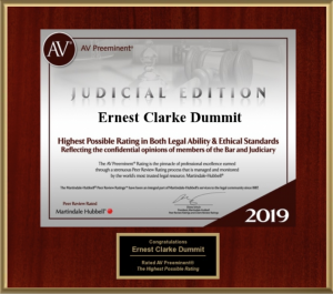 Clarke Dummit 2019 AV Preeminent Rating